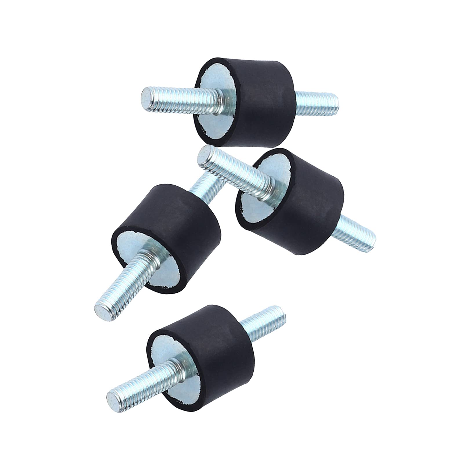 2 Supporti Antivibrazione In Gomma E Metallo - Isolanti M6 Per Motori, Compressori E Barche - Nero - Foto 4