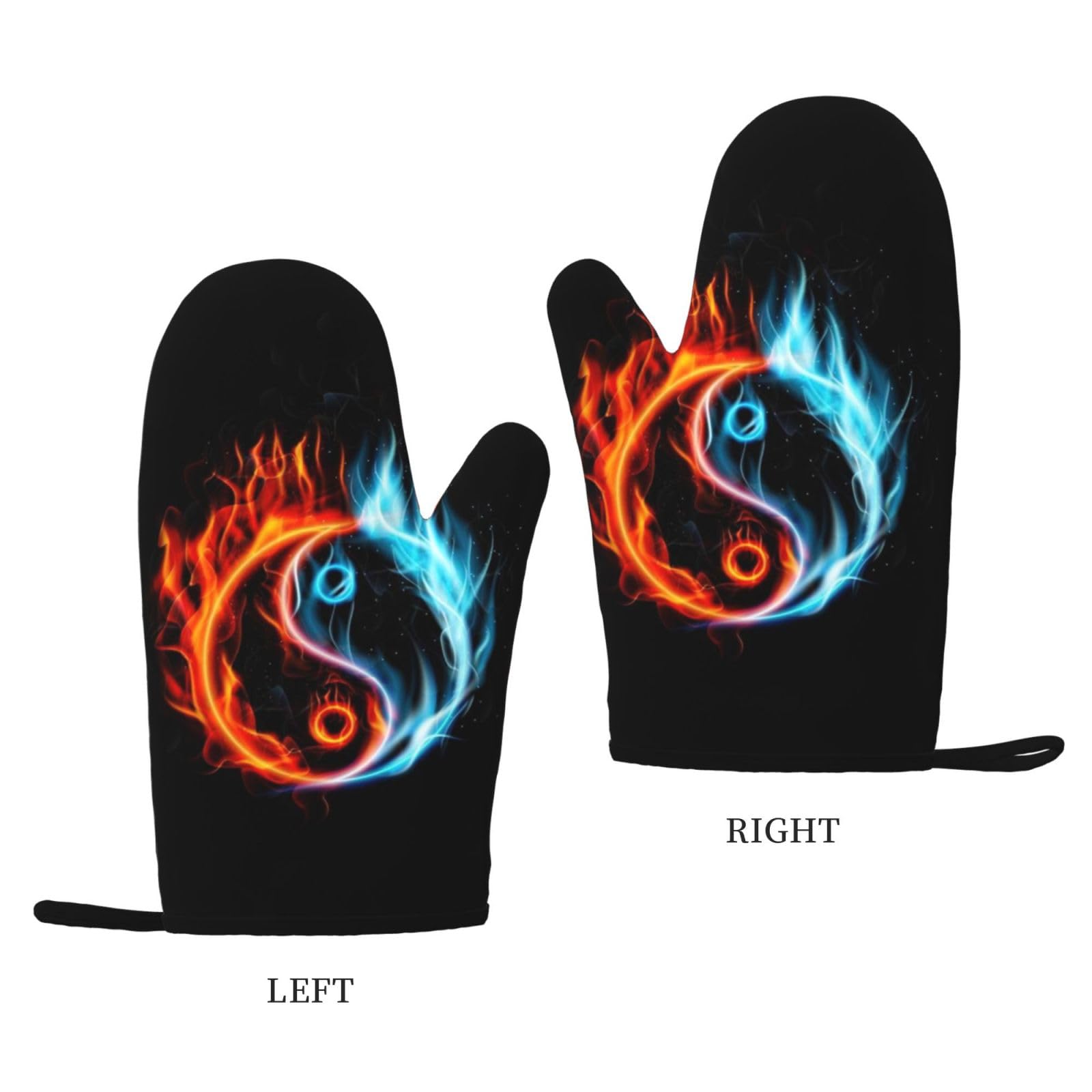 Water and Fire Tai Chi drukowane żaroodporne rękawice i podkładka wielokrotnego użytku rękawice kuchenne