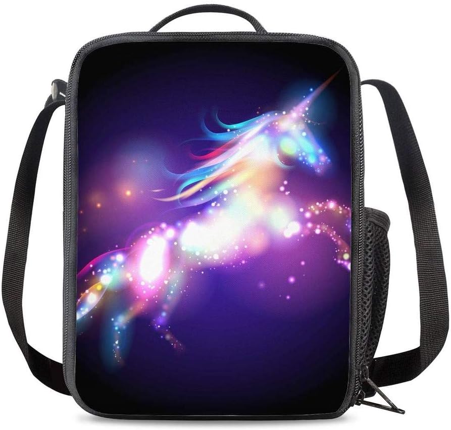 Galaxy Unicorn Lunch Box Insulated Meal Bag Lunch Bag Food Container for Boys Girls School Travel Picnic