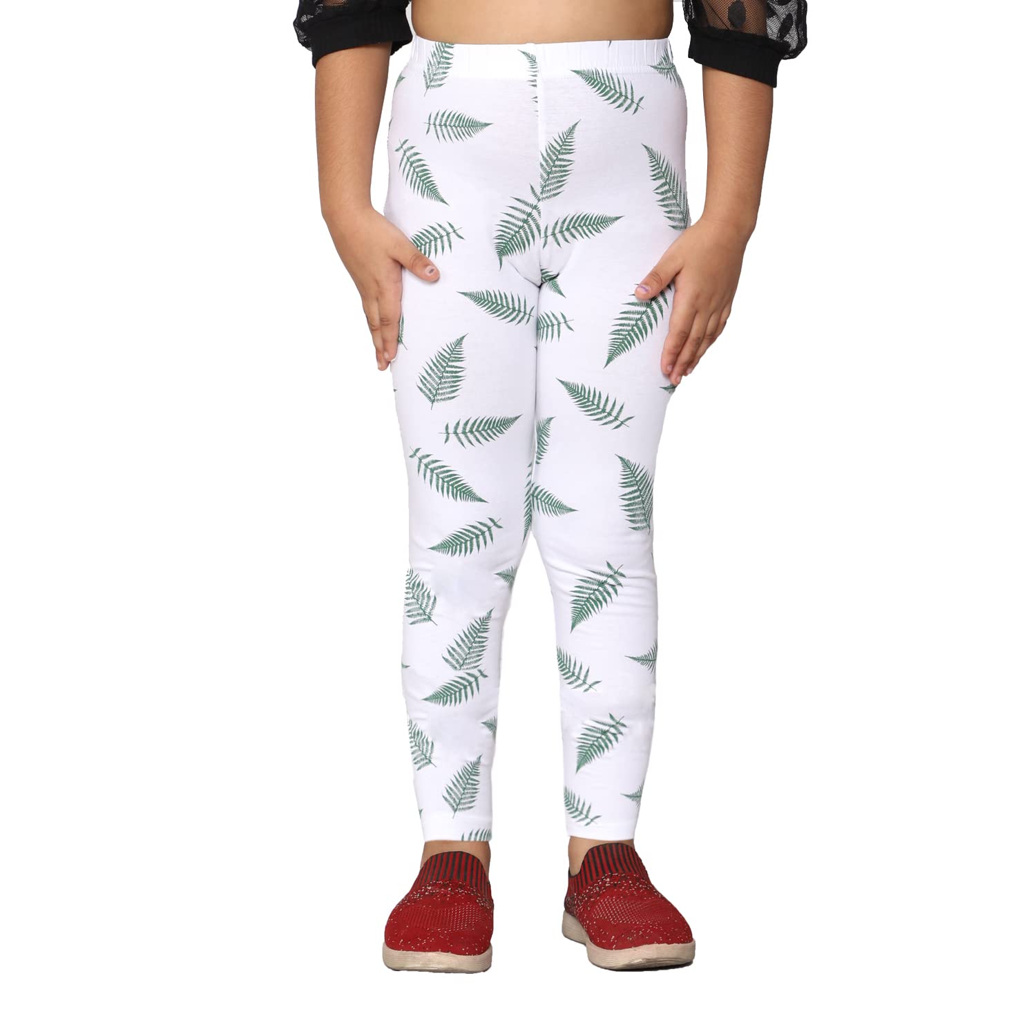 2K Kids Ankle Length Leggings for Girls |All Over Printed (Red Teddy::Black Scrap::Green Leaf::Grey Dot,13 Years - 14 Years) - Pack of 4 (2KGALAOP_RTBS_GLGD_1314Y) - Image 3 thumbnail