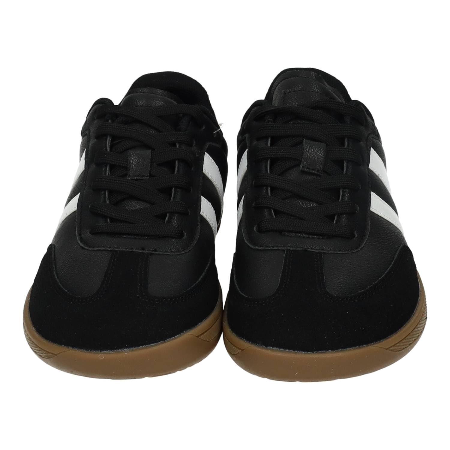 DEMAX 7-1227A Zapatillas Deportivas respetuosas para Mujer Demax Negras con Detalles Blancos y Plantilla Double Memory Foam Mujer Deportivos