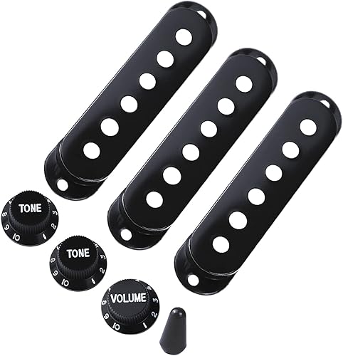 Miniatura 2 de Cubierta de pastilla de guitarra, volumen de bobina única, botón selector, punta de interruptor y placa trasera de guitarra, compatible con
