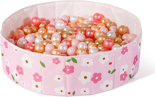 Heopeis Piscina de pelotas para niños de 40 pulgadas plegable de doble capa Oxford con bolsa de almacenamiento para juegos (bolas no incluidas),