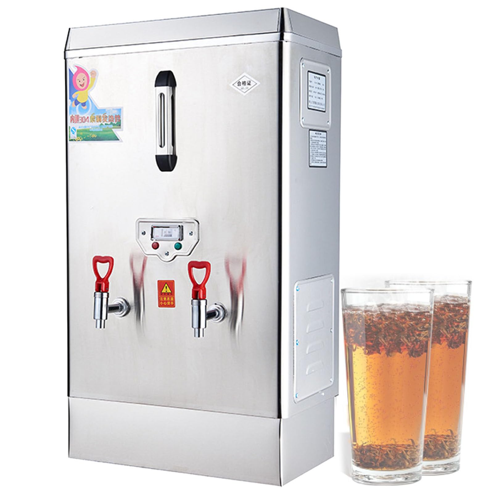 Distributeurs d'eau chaude, distributeur d'eau commercial, grand distributeur de boissons chaudes, bouilloire à température réglable, grand débit, intérieur en acier inoxydable 304 150L/H-380V