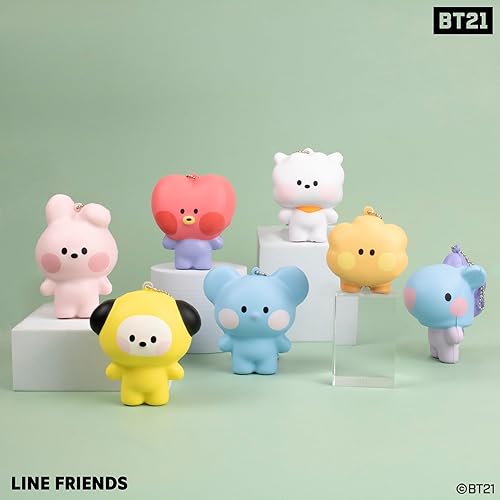 Miniatura 3 de Hamee BT21 Minini - Lindos juguetes blandos SquiSHU - Llavero de juguete blando de levantamiento lento para recuerdos de fiesta, bola antiestrés,