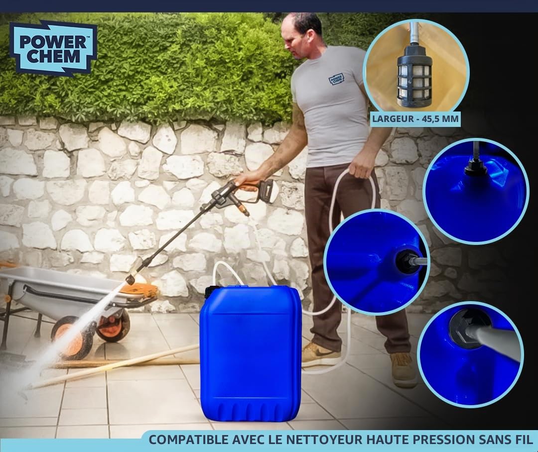 Lot de 2 bidons de 20 l - Approuvés par l'ONU - Avec bouchon inviolable de 61 mm - Parfaits pour le stockage de l'eau et des liquides - Bleu