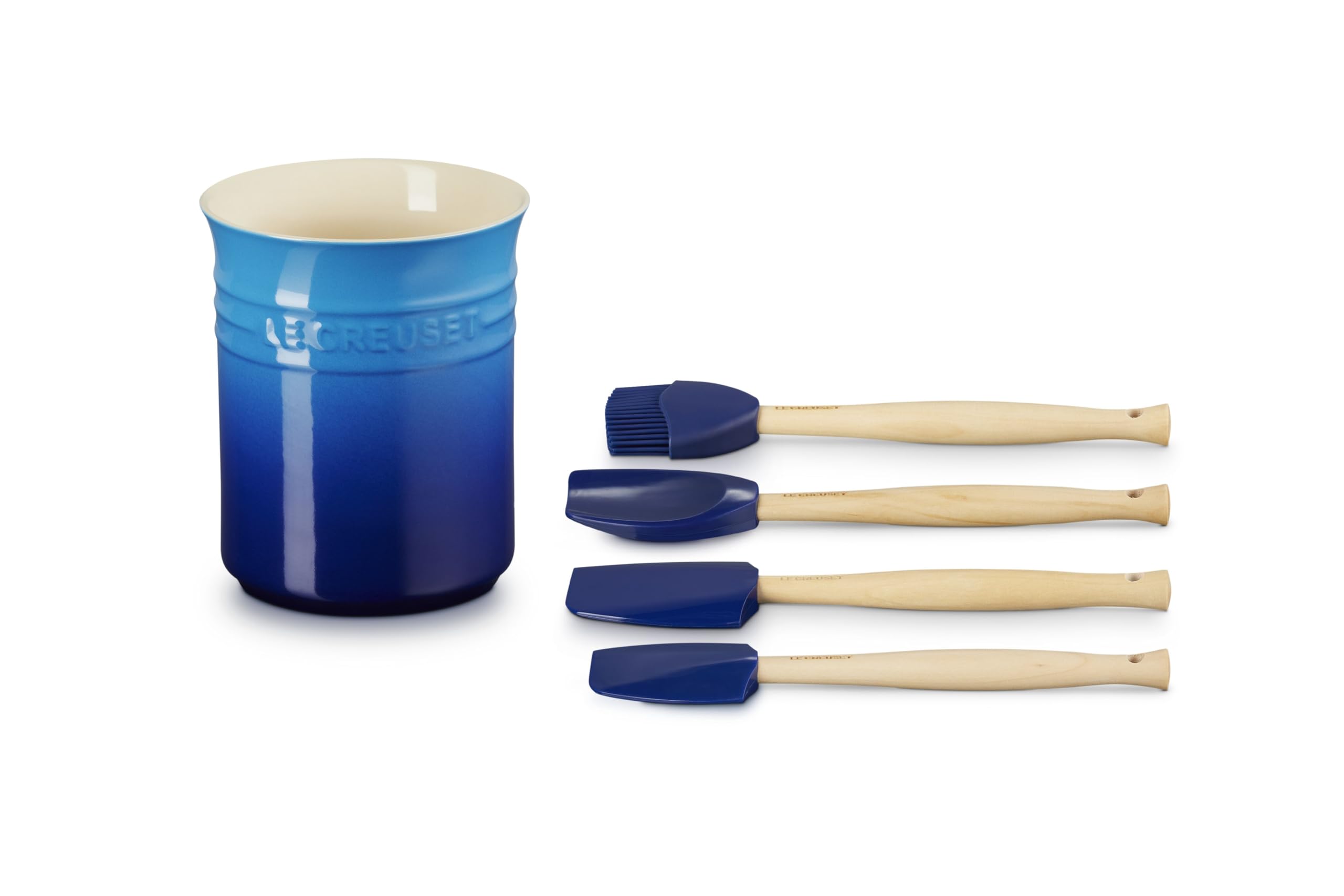 Le Creuset 79003002200000 Verre à ustensiles en céramique Bleu azure