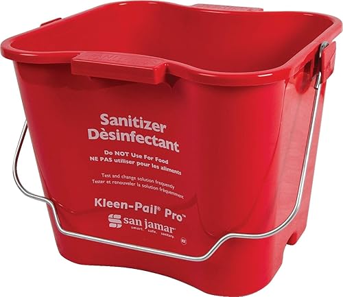 Miniatura 4 de San Jamar Kleen-Pail Pro - Cubo de limpieza para desinfectante, con asa de fianza, para limpieza, cocinas, restaurantes y uso de limpieza, plástico,