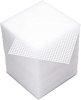 Vista 1 de Tosnail 100 hojas de malla de lona de plástico transparente de 4 x 4 pulgadas para manualidades de bordado