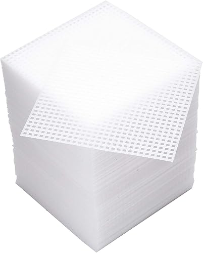 Tosnail 100 hojas de malla de plástico transparente de 3.9 x 3.9in para bordar manualidades