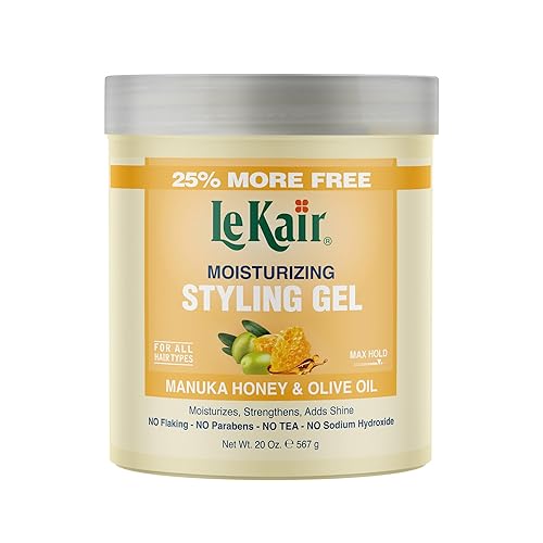 LeKair Gel de peinado hidratante de miel y aceite de oliva de Manuka