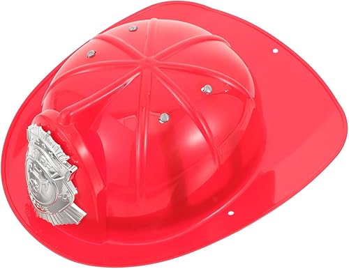 COHEALI Sombrero de bombero, casco de bombero de plástico, casco de jefe de bomberos, disfraz de juego de rol, accesorio de cosplay de Halloween,