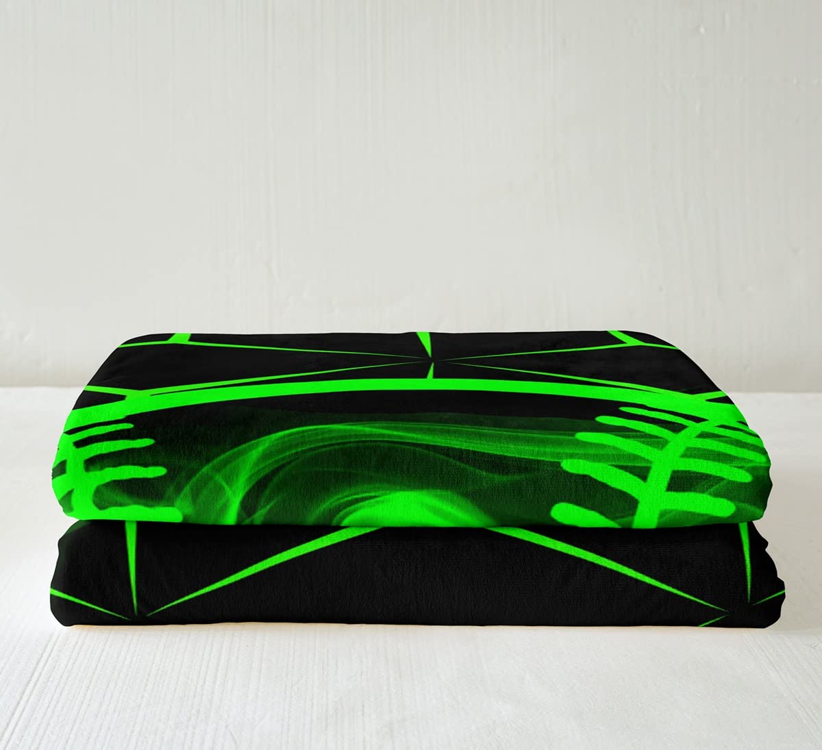 Coperta in pile da baseball per bambini Sport Gioco Geometria Verde neon Coperta in peluche Baseball Gaming Smokey Sherpa Coperta Decorazione della stanza Palla Calda Coperta Fuzzy Queen 200 x 220 cm