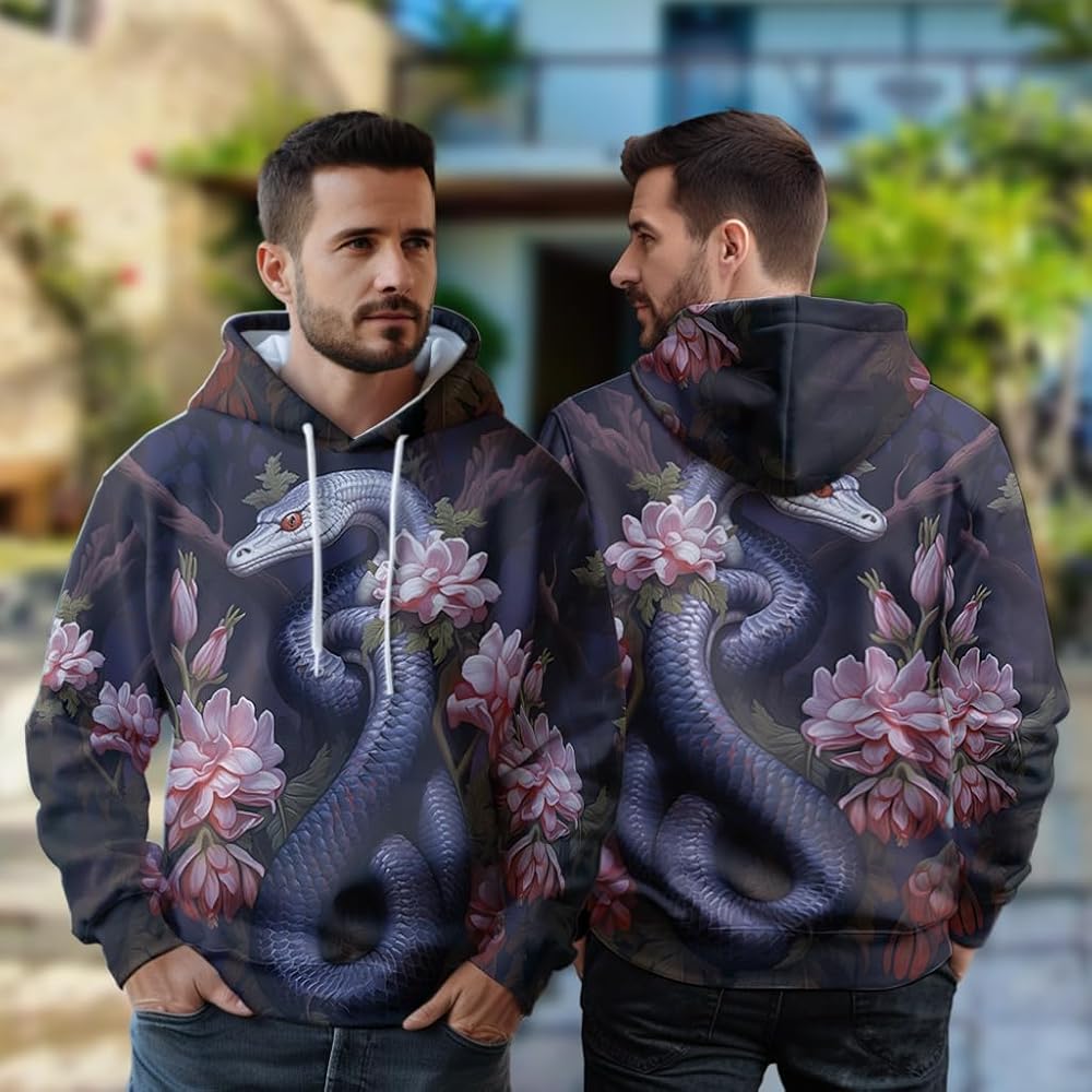美品 IDEASWAM Snake Logo Hoodie (Blue) L Personalized Shelby Hoodie | Royal Blue, Red, Dark Heather