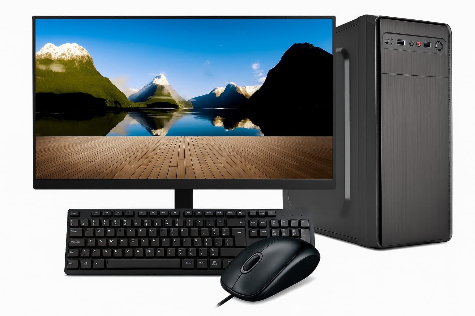 Win11 25H2　Office2024　i7　16GB　SSD+HDD　15 Computador Completo Intel Core i7, 16GB RAM, SSD 480GB, Monitor 19