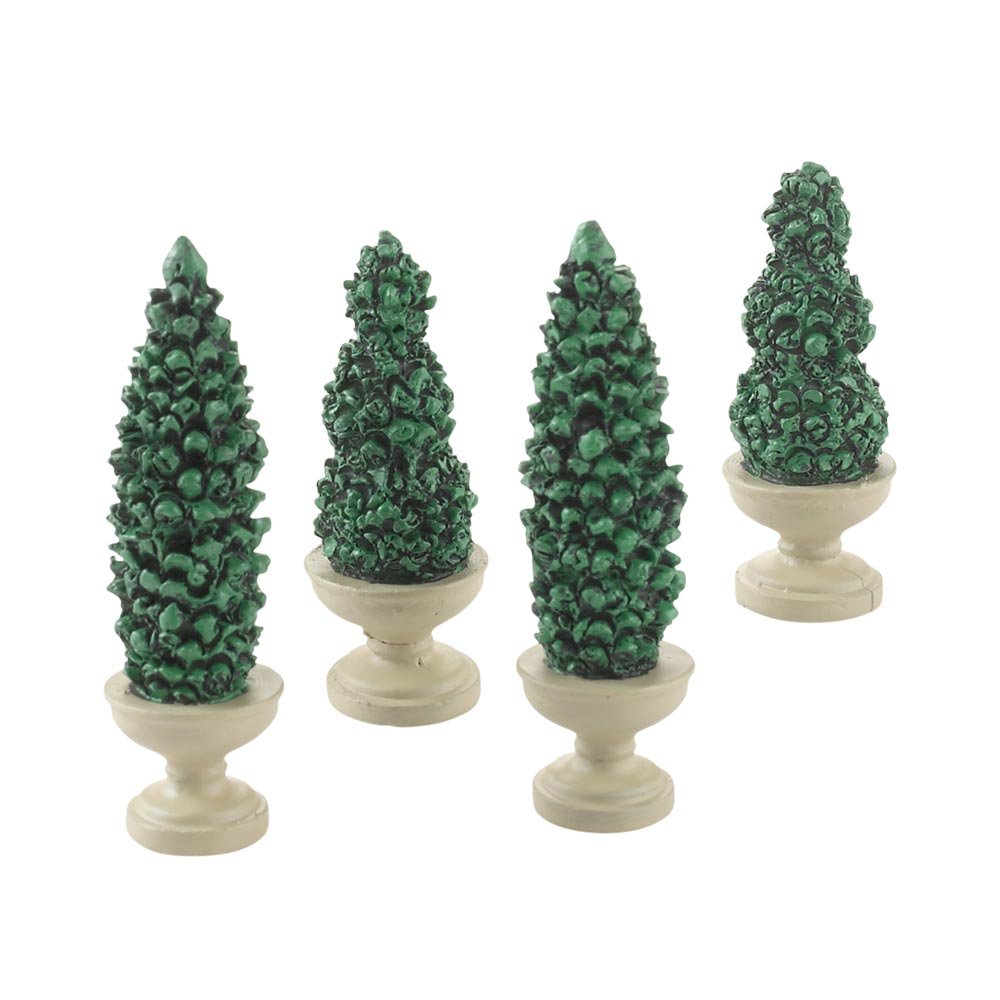 Accesorios para Villages Uptown Topiaries set de 4 figuras decorativas para rellenar espacios