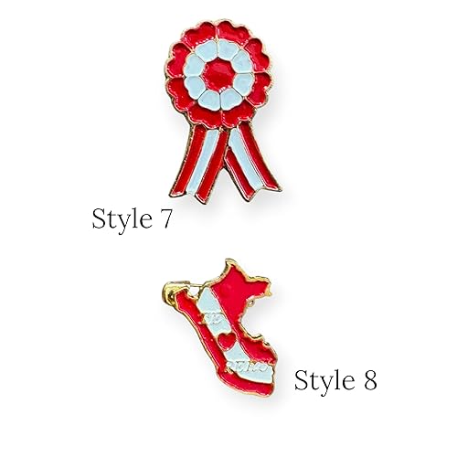 Miniatura 7 de Escarapelas Peruanas, Peruvian badges,metal pin souvenir, flag pin, Peru, Independence Day, 28 July decorations, holiday decorations