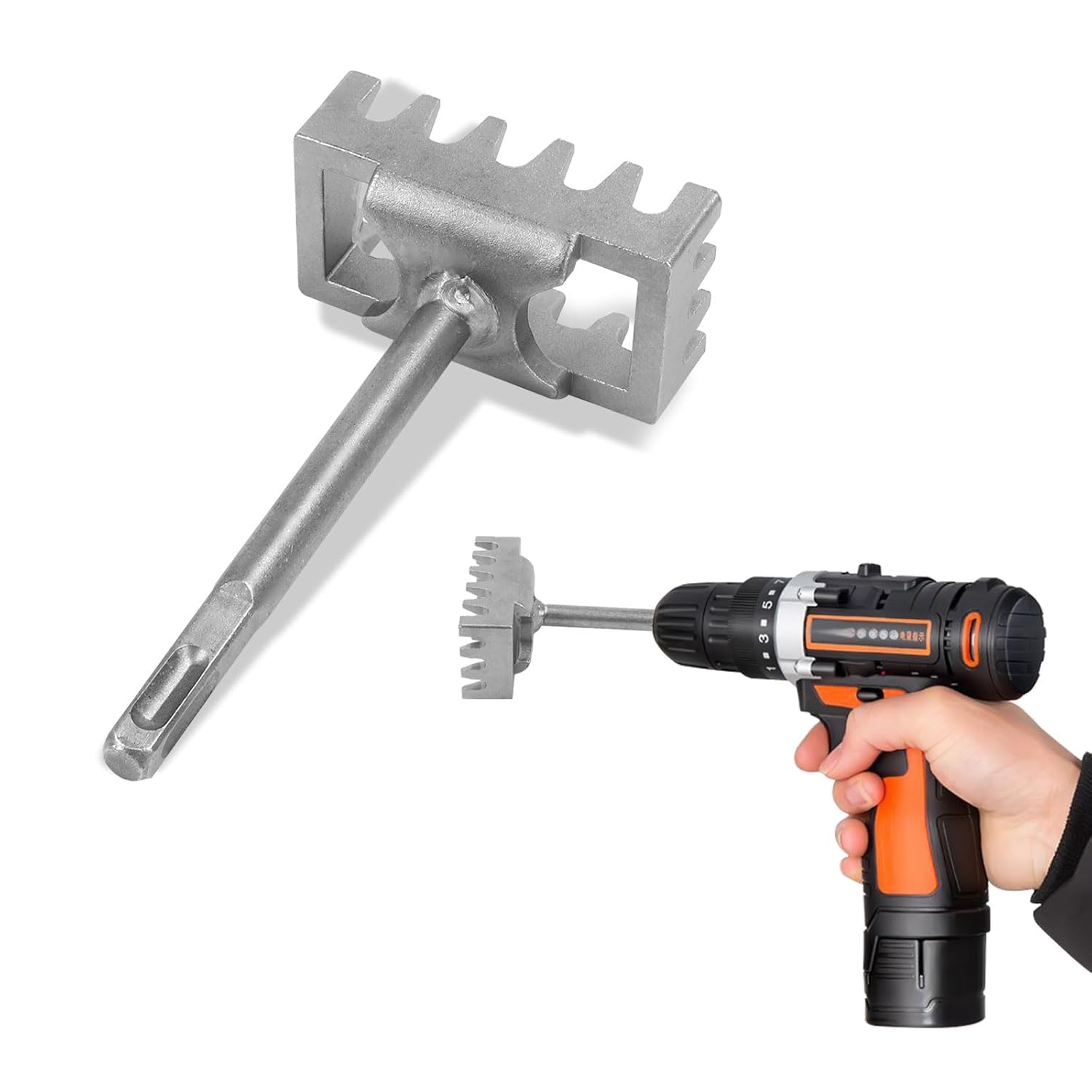 Socket Hole Opener Square Hole Punch for 86-Type Electrical Box, Durable Steel Cutter with 3/8 Inch Shank, Switch Socket Slot Opener Precision Cutting Tool for Electricians and DIY Wall Projects-image-3