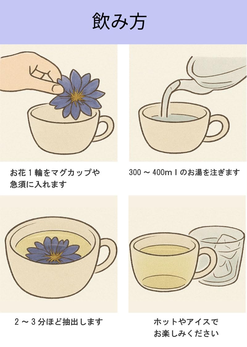 Amazon | 香るブルーロータスティー20g 花だけ使用 青蓮 フラワー