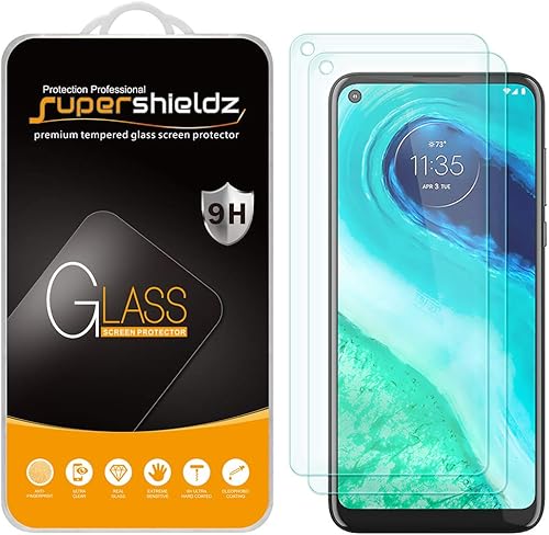 Supershieldz Protector de pantalla de vidrio templado diseñado para Motorola Moto G Fast (2 unidades), antiarañazos, sin burbujas