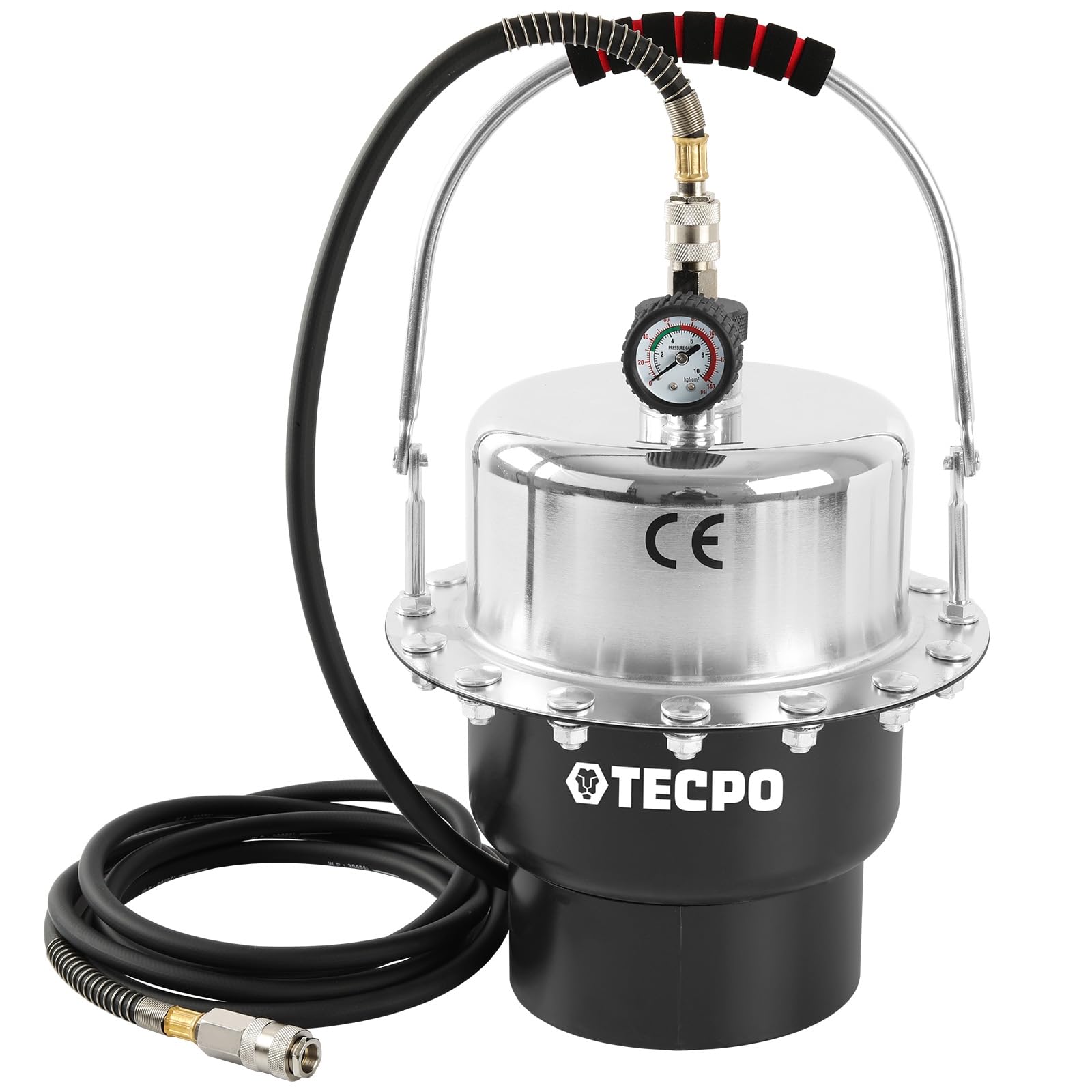 QUNNIE Dispositivo Ad Aria Compressa Per Spurgo Freni, Spurgo Freni Ad Aria Compressa Kit,con Bottiglia Di Ricarica - Foto 4