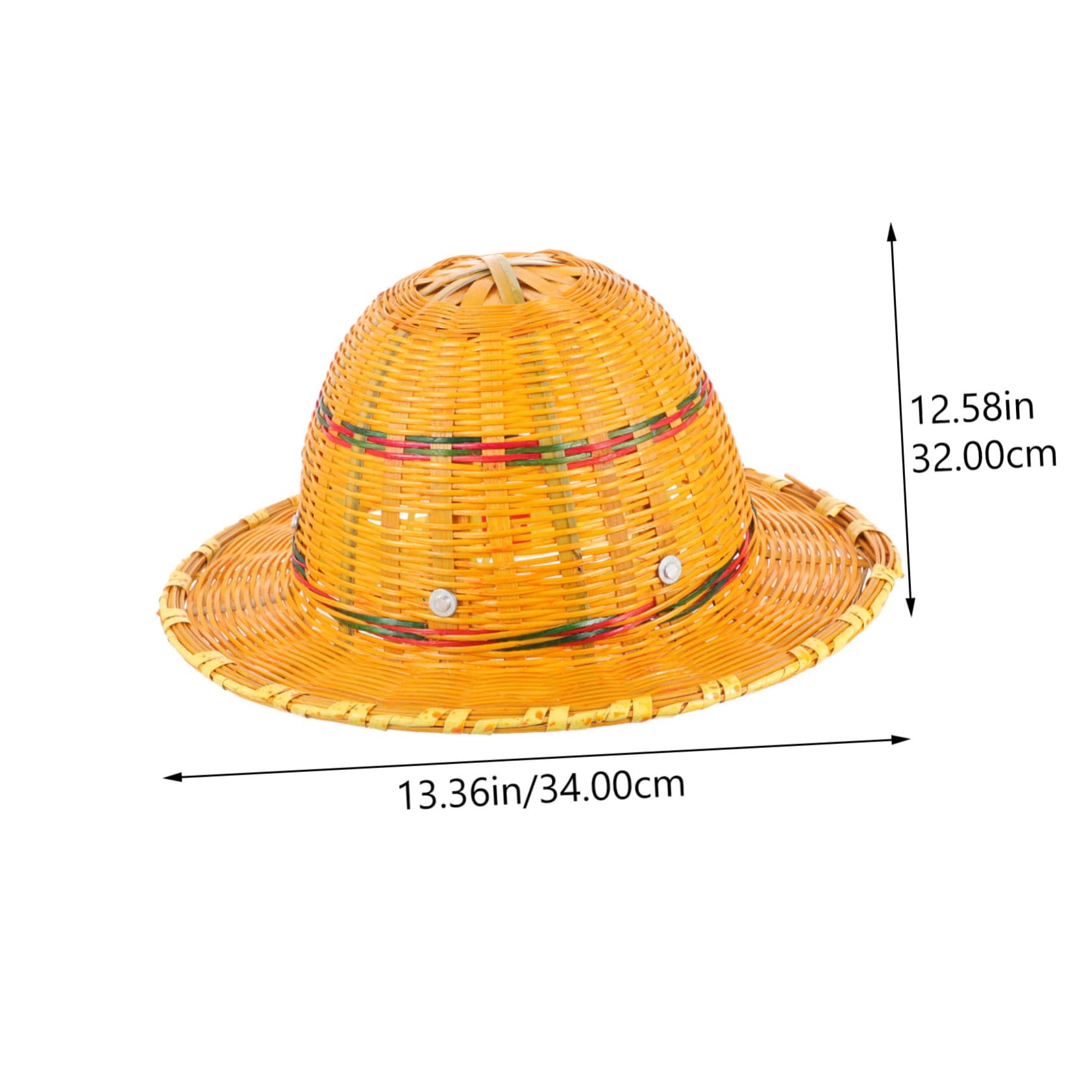 Beaupretty Schutzhelm mit Sonnenschutz Atmungsaktiver für Sommer aus Bambusgewebe Handgewebt Sicherheitshelm Luftdurchlässig und Sicher Zufällige Farbe für Baustellen