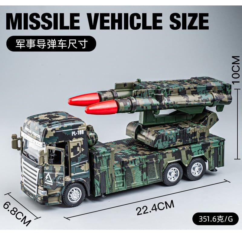 Amazon.co.jp: 1:48 合金ミサイル発射車両 おもちゃ ロケット ガン