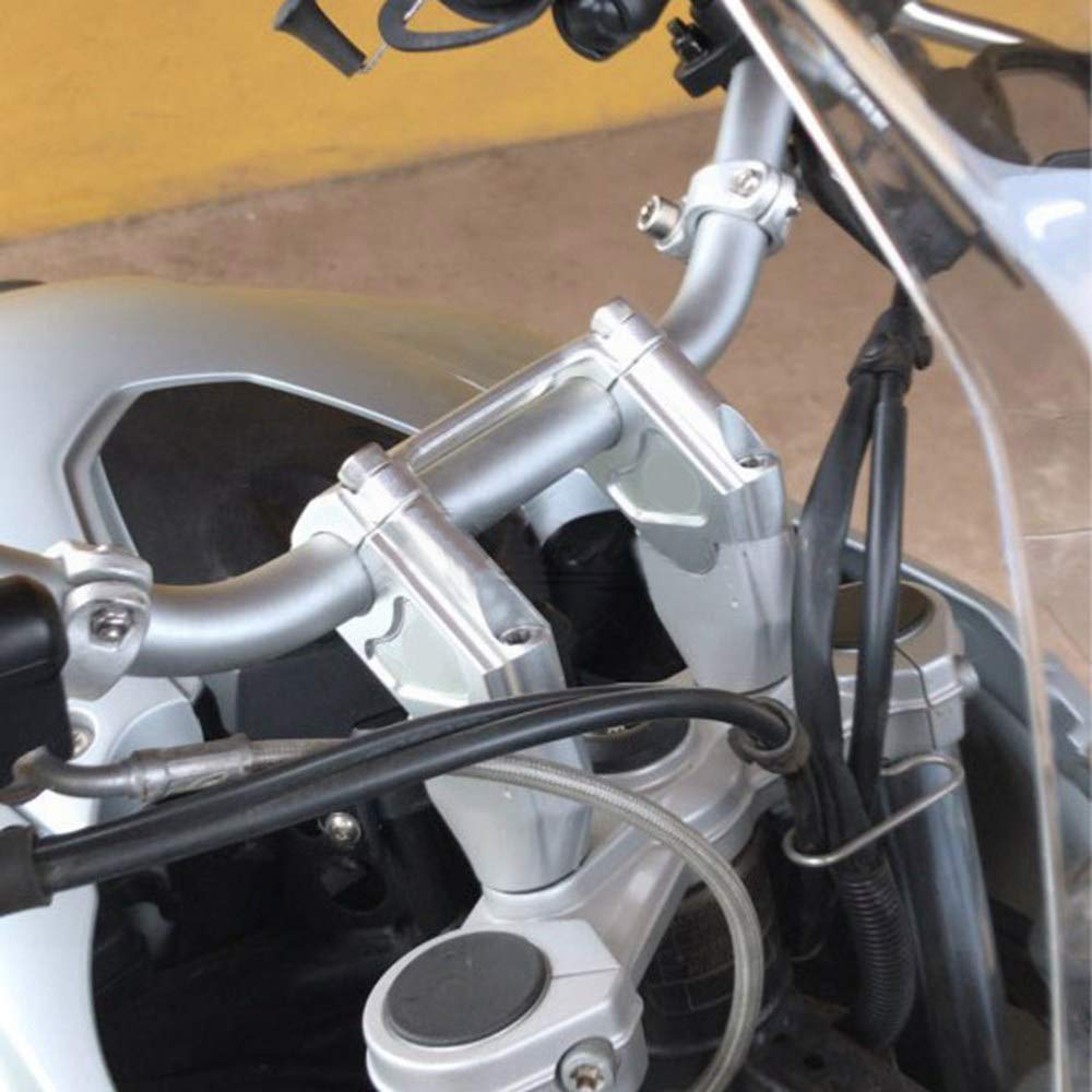 rehausseurs de Guidon pour Moto Support à Pince Guidon Riser pour R1200gs LC R 1200 GS ADV R1200 GS R 1200 GS Argent