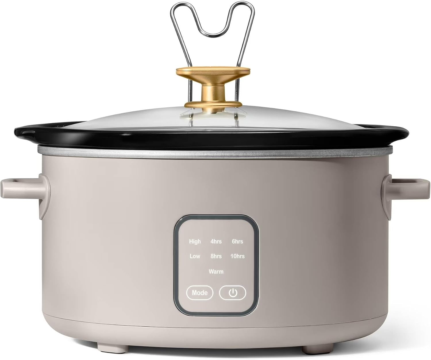 4-Quart Slow Cooker with Touch-Activated Display, Programmable Digital Controls, Removable Non-Stick Pot, Keep Warm Function (Lavender)
