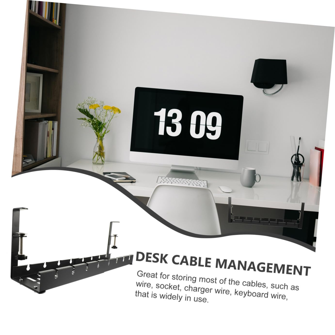 Artibetter Untertisch Kabelmanagement Tray Verstellbarer Kabelorganizer Für Schreibtisch Platzsparender Kabelhalter Für Büro Und Homeoffice Einfache Installation