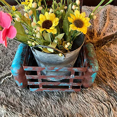 MYBOON Retro boerderij vrachtwagen standbeeld rustieke mini auto hars cactus plant pot sappige plantenbak, opslag… - Image 7