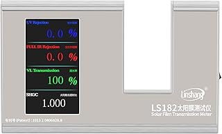 RaeSung LS182 Solar Film Window Tint UV IR VL Transmission Meter SHGC Window Tint Meter with UV IR Rejection Rate Visible Light Transmittance Solar Heat Gain Coefficient