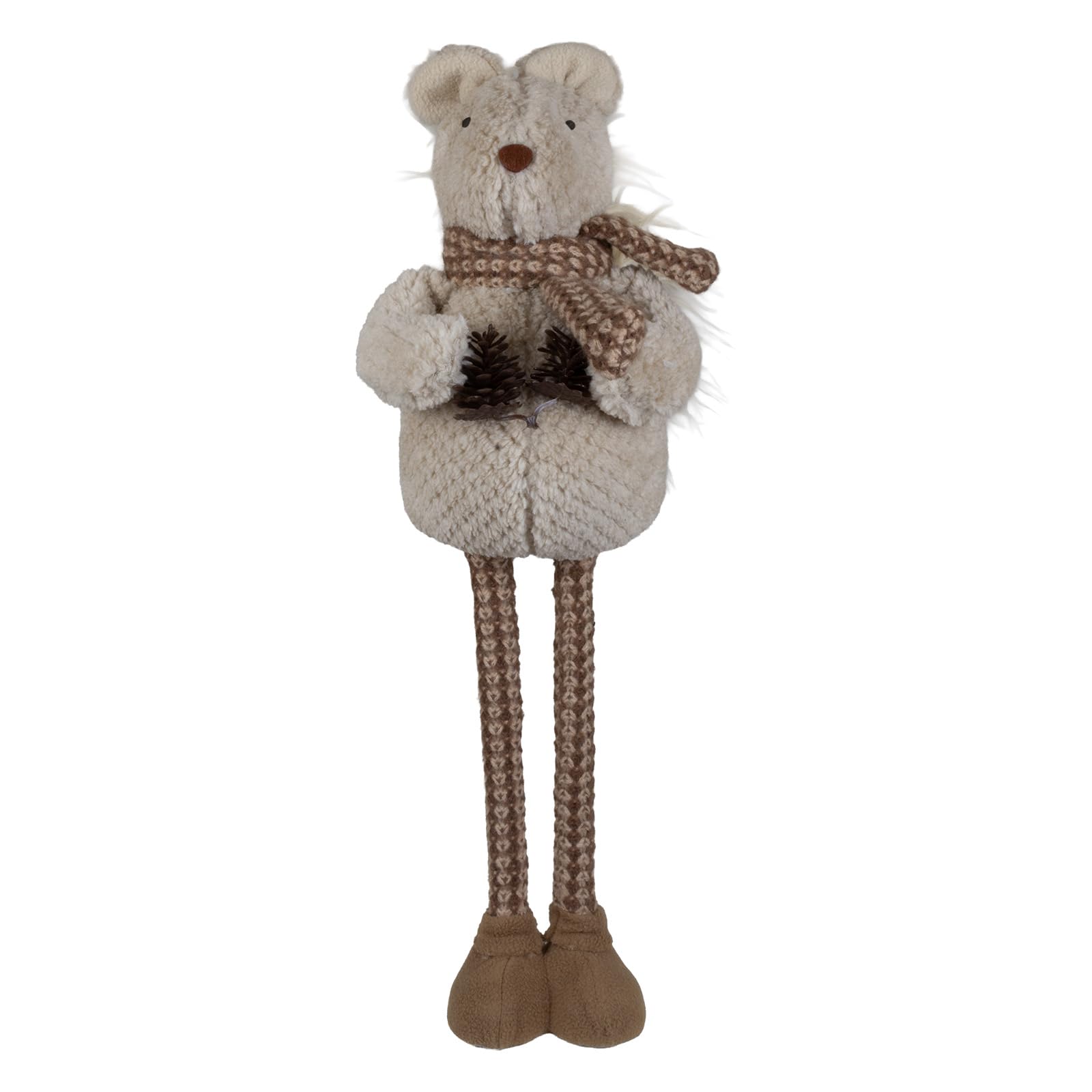 Monopol Christmas Paradise Eichhörnchen stehend mit Teleskopbeinen 50-65cm Deko Weihnachtstier beige