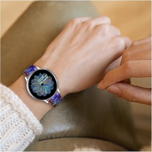 Miniatura 5 de RHAIYAN - Correa de resina de 0.787 in y 0.866 in, compatible con Samsung Galaxy Watch3 Active2 de 1.654 pulgadas, 1.811 pulgadas, S3, Huawei Watch
