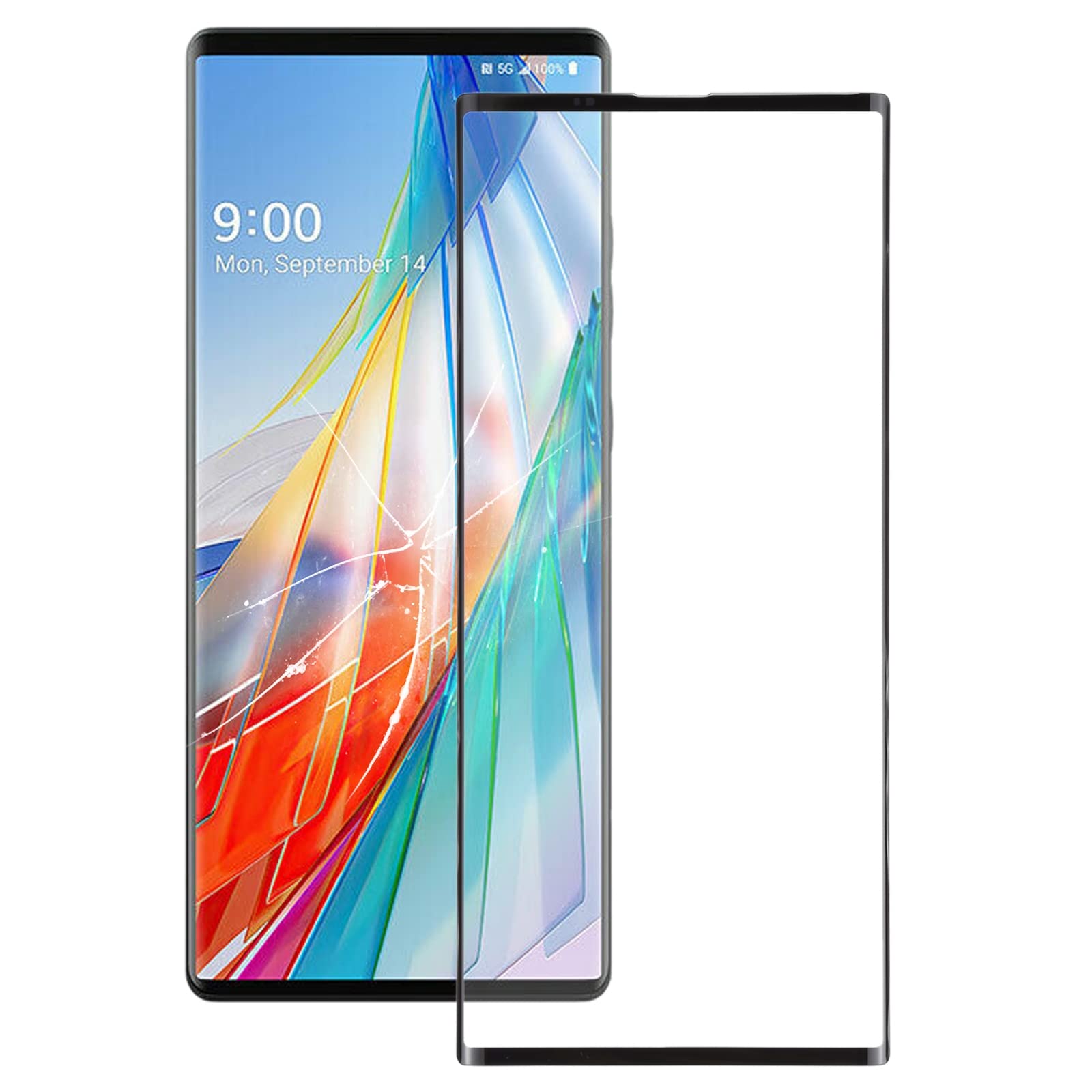 ZCLINXHEFSDSS Front Screen Outer Glass Lens with OCA for LG Wing 5G LMF100N LM-F100N LM-F100V LM-F100