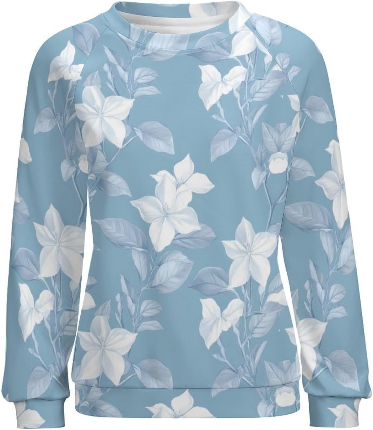 LOAIHA Graphic Sweatshirts for Women Long Sleeve Crewneck Floral Sweatshirt No Hood Sweaters FLower Hoodies Pullover Tops - Image 4