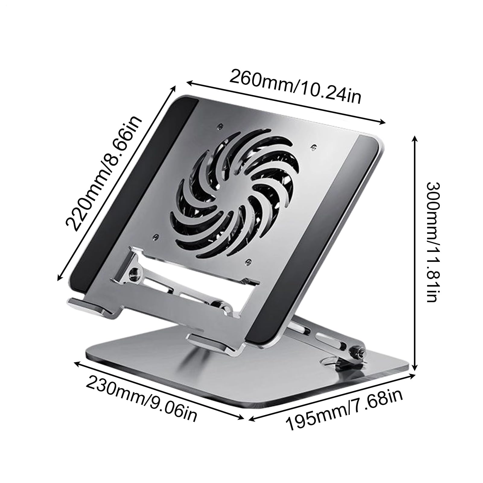 Supporto per Laptop con Ventola e Altezza Regolabile 'Alzata | Base di Raffreddamento per Computer per Tablet Notebook Tavolo Divano Scaffale Viaggio Ufficio Casa Lettura Scrittura