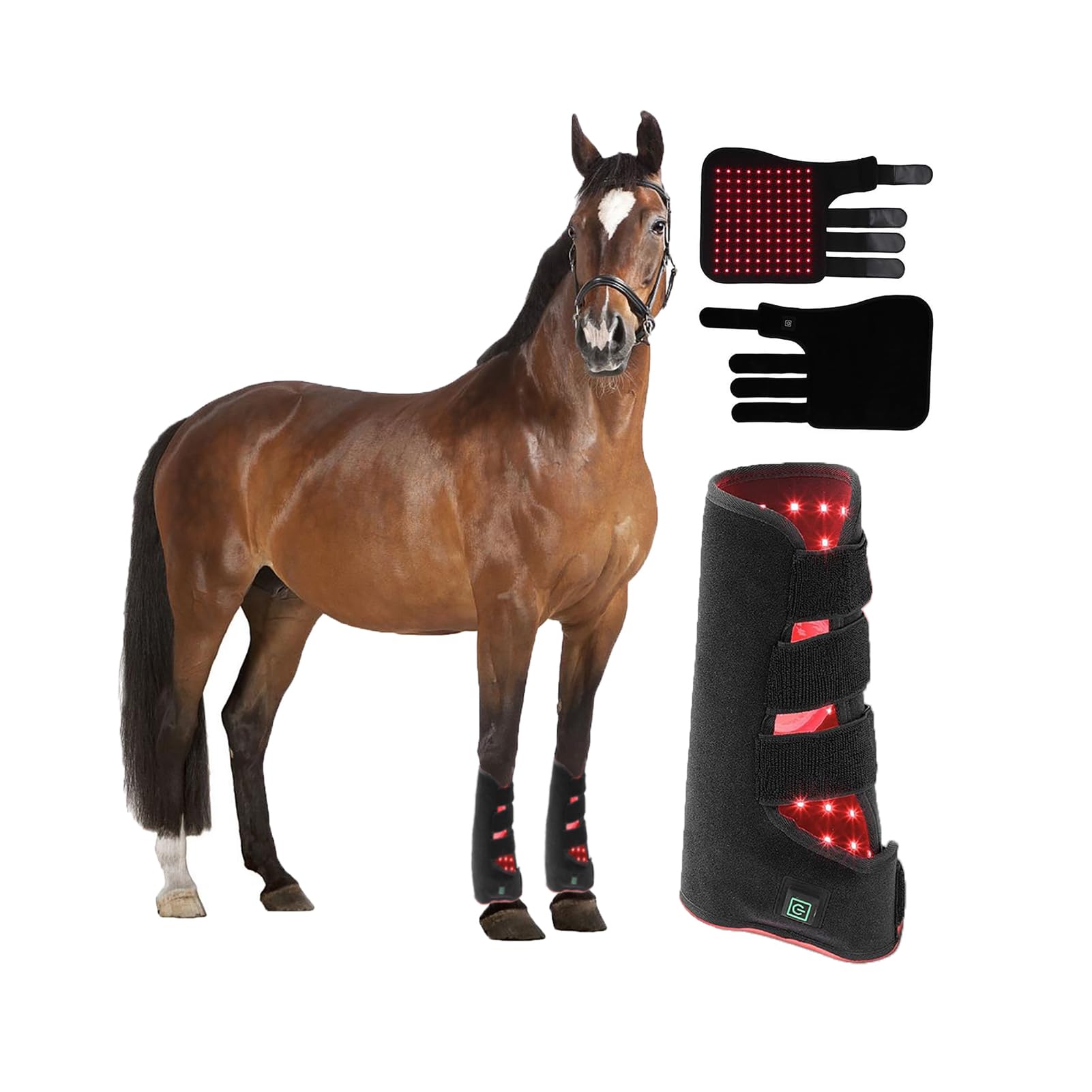 Red Light Therapy for Horses, LED Red Light Therapy Device, Horse Near Infrared Therapy Wrap, Portable Deep Light Therapy, for Horse Muscle Recovery, Horse Leg Pain
