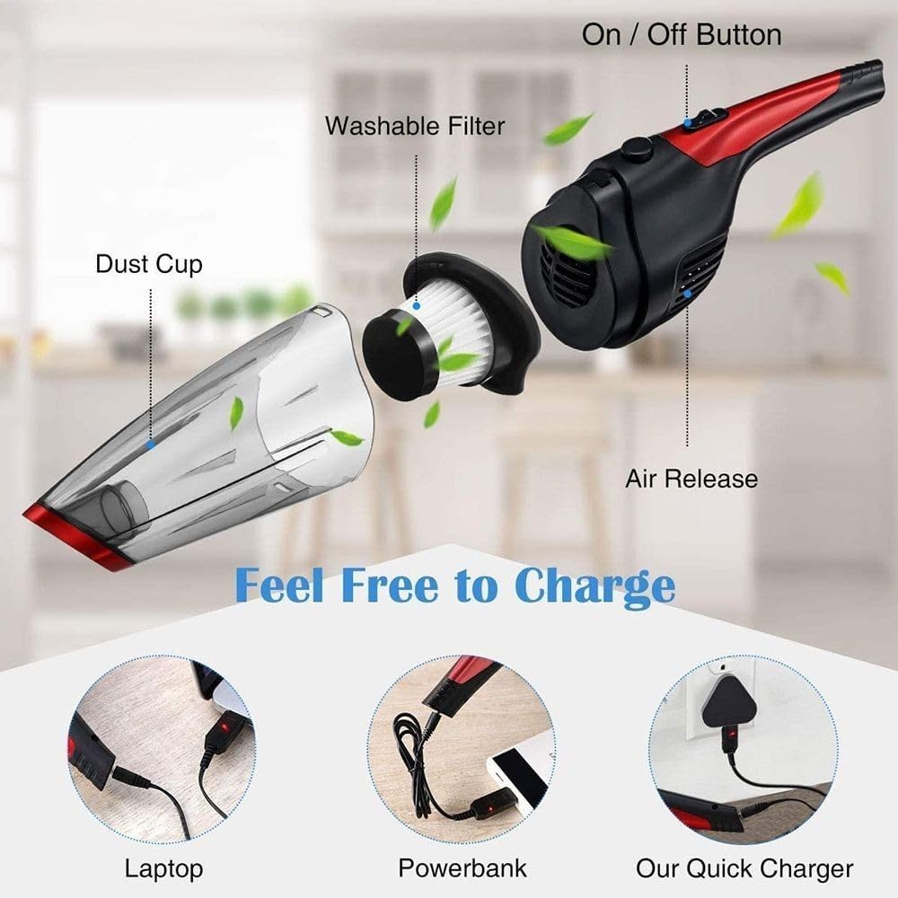 ระเบิด view of Milex Wet & Dry Vacuum components including dust cup, washable filter, on/off button, and air release.