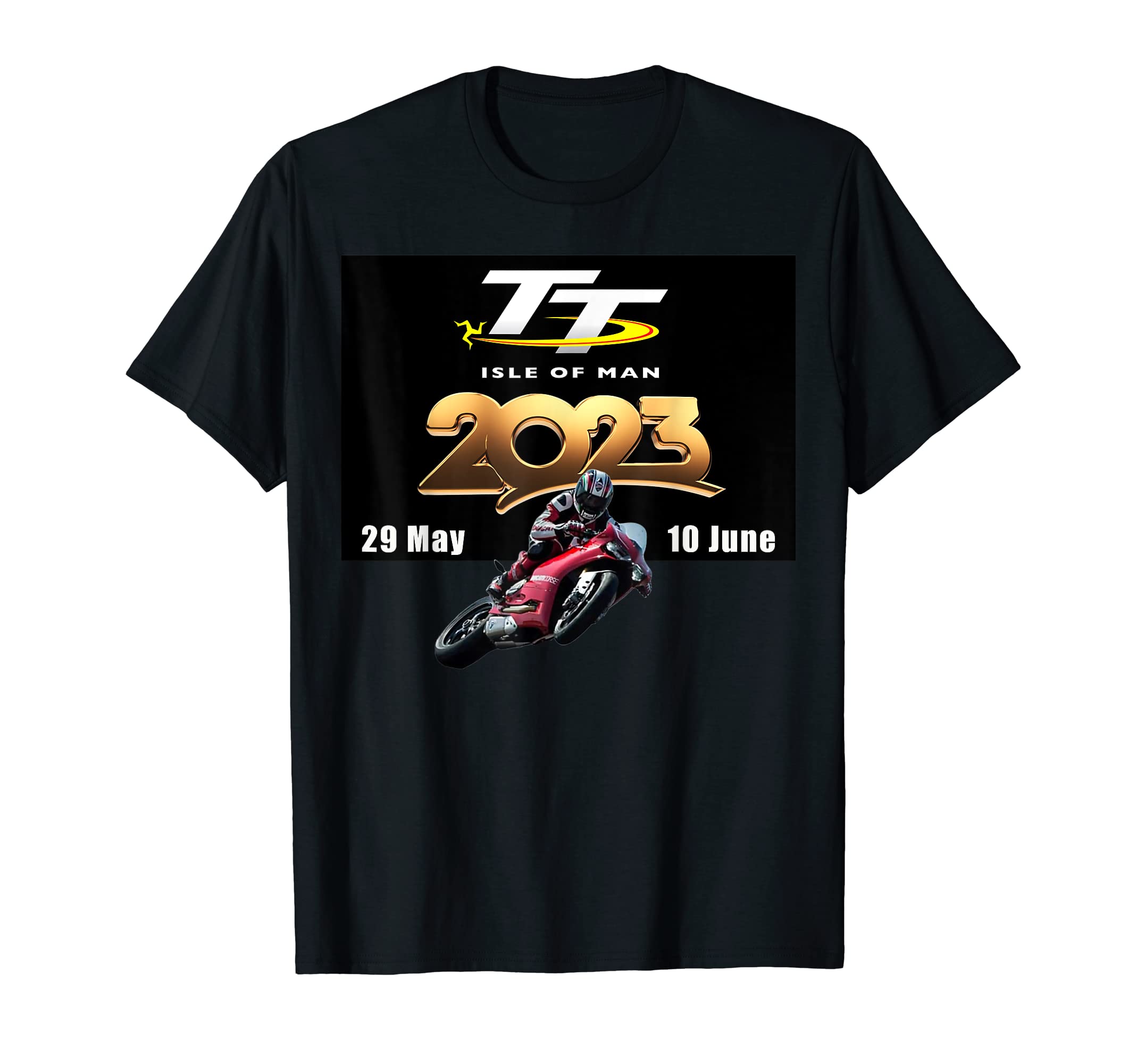 The Crazy HippoIsle of Man TT Races 2023 Motorbike Motor Sport Motor Cycle T-Shirt