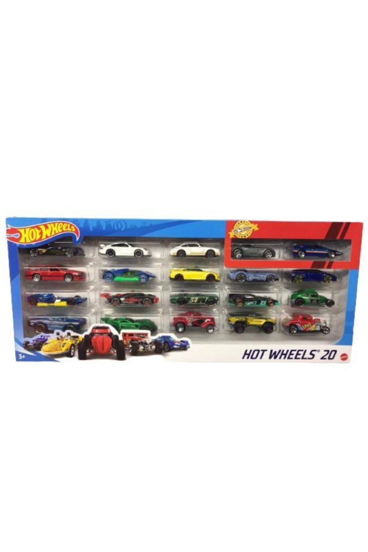 Hot Wheels 20 Li Araba Seti, Oyuncak Arabalar, Renkli, 3+ Yaş