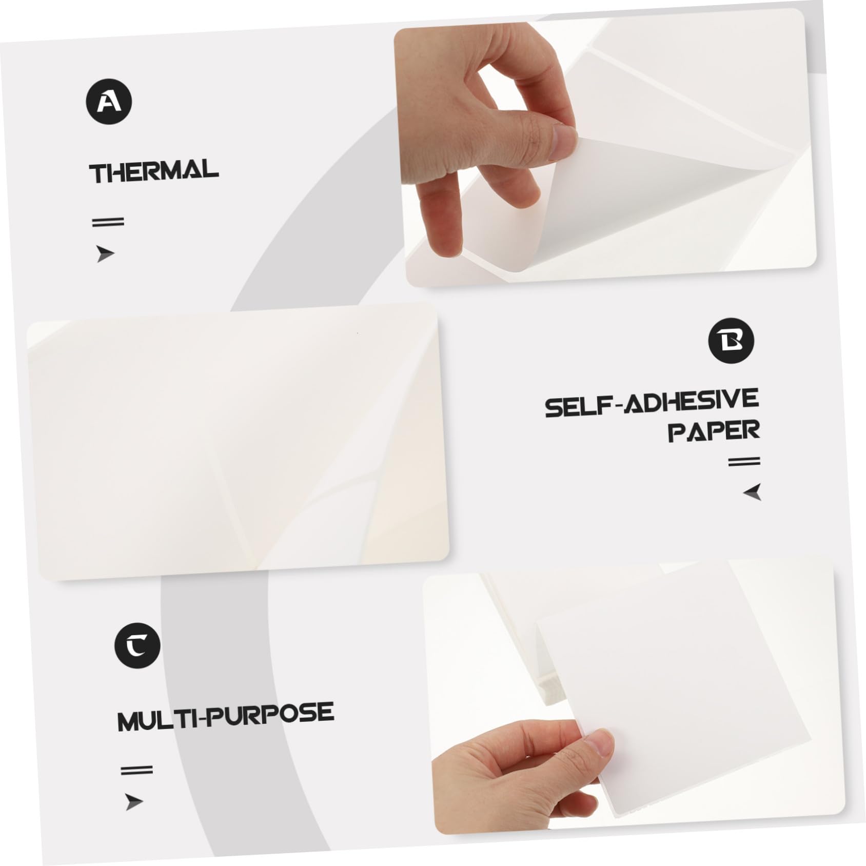 Etichette Termiche 100x100 500 Fogli in Carta Autoadesiva Bianca | Resistente a Graffi e Usura, Fogli Leggeri Riutilizzabili, Aspetto Curato, per Stampa Indirizzi