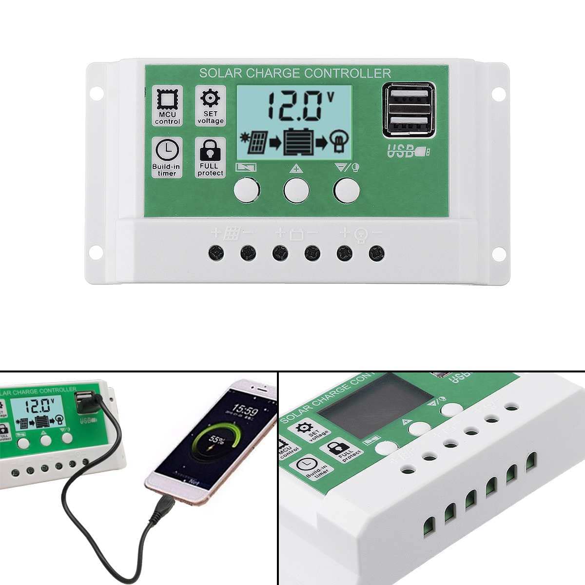 Pannello Solare Pannello Solare Solare da 20 W, Alimentatore Esterno Solare, Ricarica for Auto, Pannello Solare Fotovoltaico, Pannello Batteria