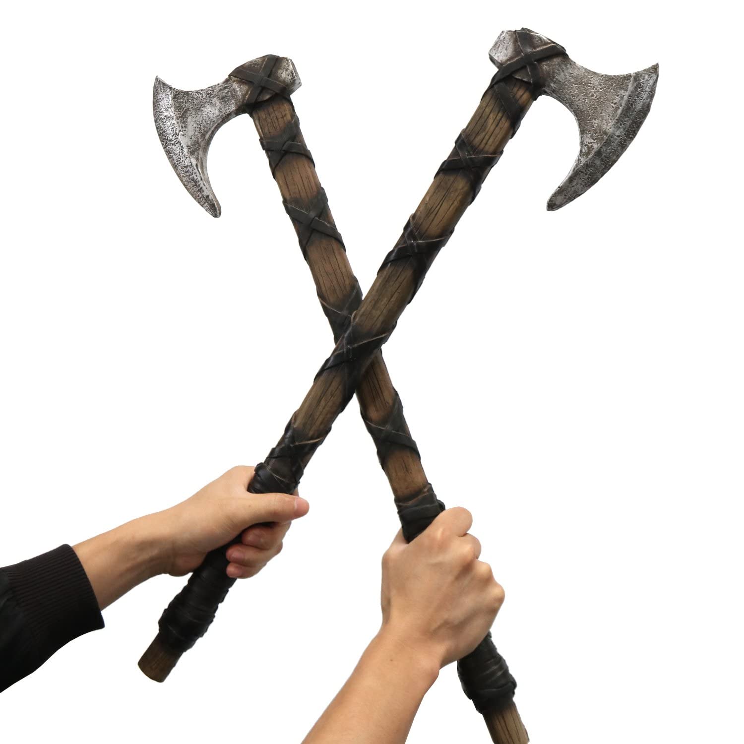 Ascia vichinga in schiuma per costume di Halloween, cosplay, ascia finta, arma medievale rinascimentale, accessori di scena (ascia lunga, A0013)