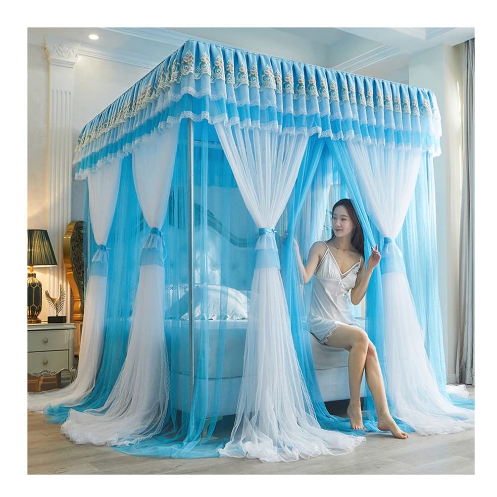 Moustiquaire baldaquin lit de luxe OKUOKA double couche 150X200cm 6#