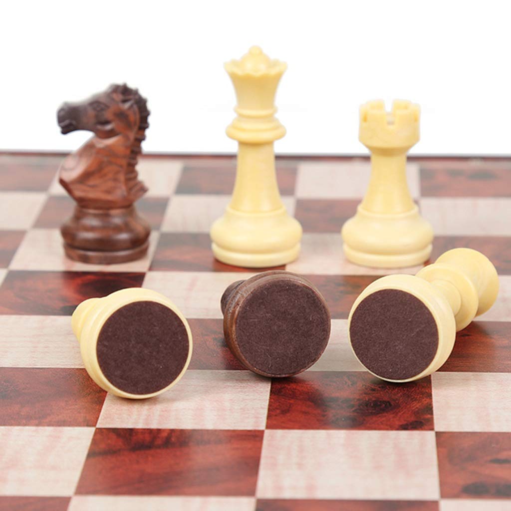 Gioco da Tavolo con venature del Legno Imitazione, strategia Deluxe, Set Viaggio, for Principianti, Bambini Adulti