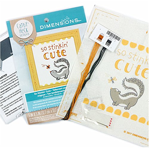 Image of Dimensions 'So Stinkin' Cute' Beginner's Embroidery Kit, 5'' x 5''
