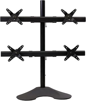 Ergotech 2 x 2 Quad Desk Stand with 28-Inch Pole - Black 100-D28-B22