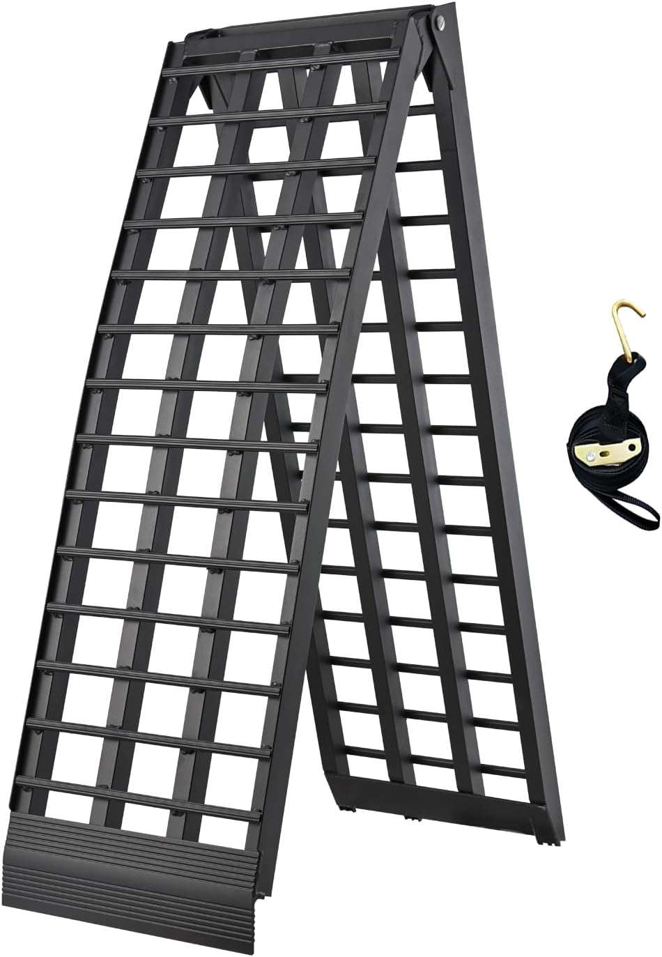 FACHNUO 10FT Motorcycle Ramp Aluminum 1500lbs Capacity 1PC, Folding Portable Loading Ramp for Pickup Truck, Lawn Mower, ATVs, UTVs, Golf Cart,Dirt Bike, Trailer Heavy Duty Tailgate Ramp 120" L x 18" W 10ft,1500lbs