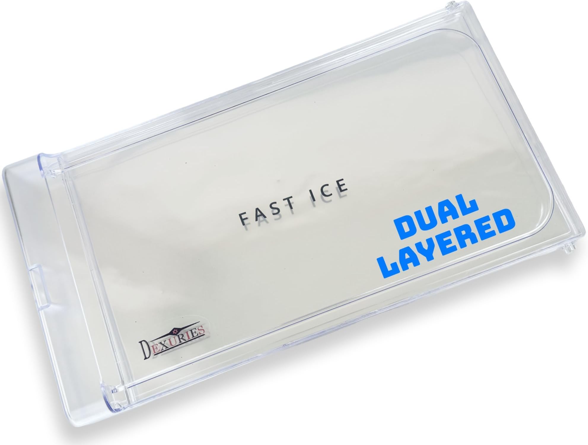 Glossy Crystal Clear Dual Layered Freezer Door ICE Cooling for Whirlpool Direct Cool Single Door Fridge/Refrigerator (Round Lock) Match Size & Shape (Whirlpool Gen-Y Size 36CM X 18.8CM)